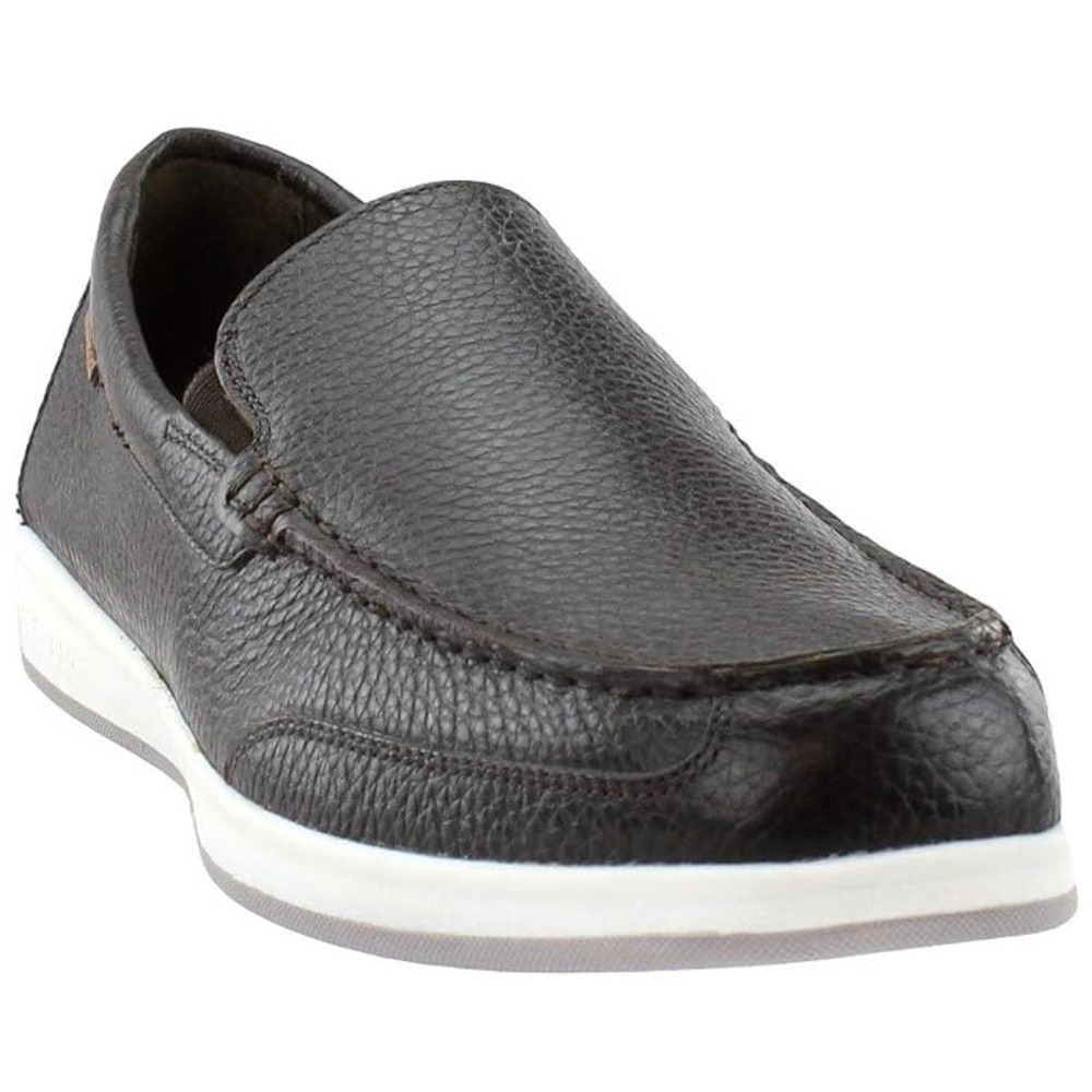 Cole Haan Mens 9.5 Brown Pebbled Leather Slip On Loafer Shoes C29117 Moc Toe